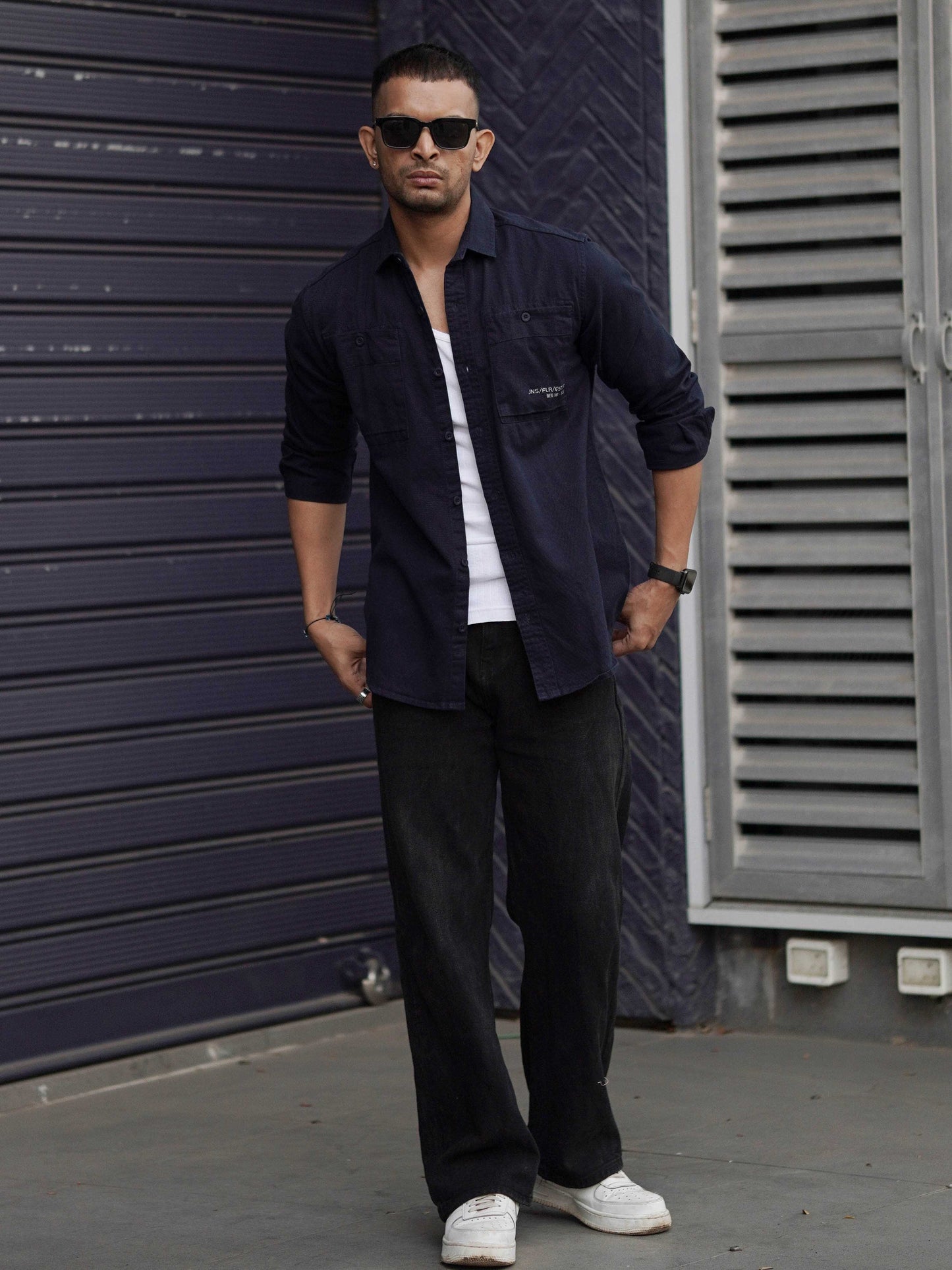 Navy Indigo Solid Shirt