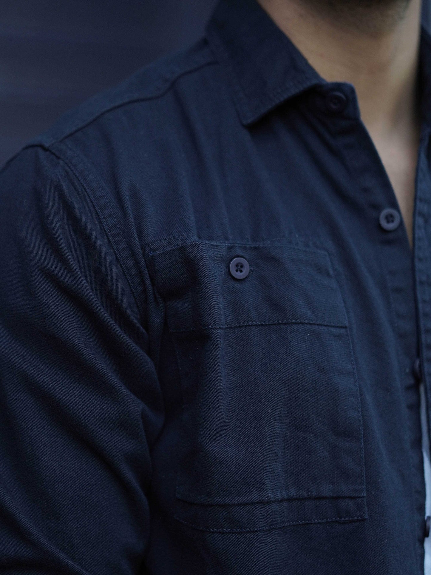 Navy Indigo Solid Shirt