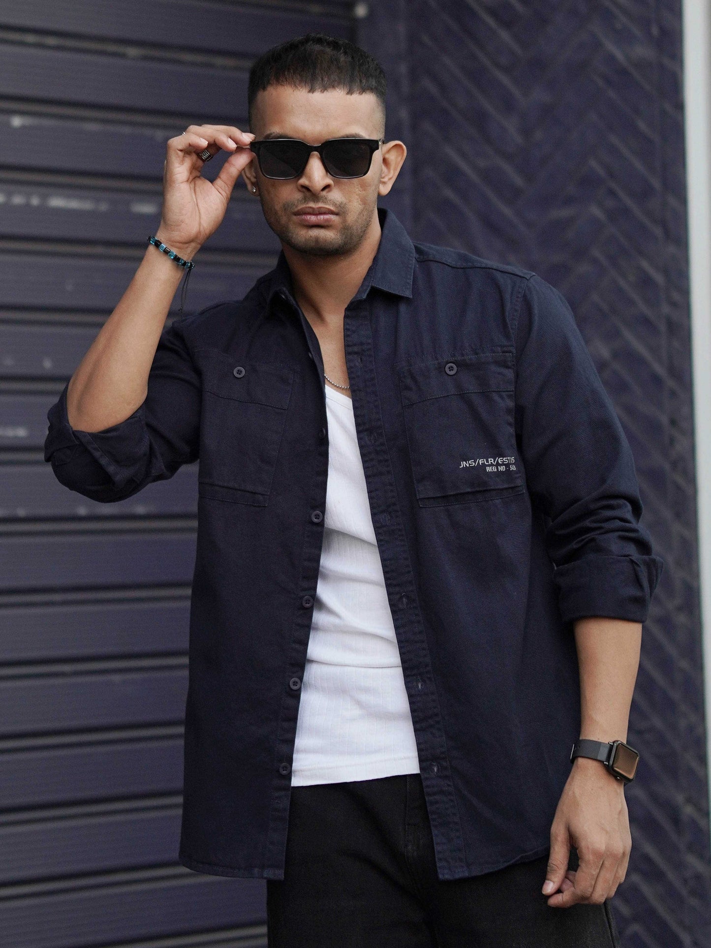 Navy Indigo Solid Shirt