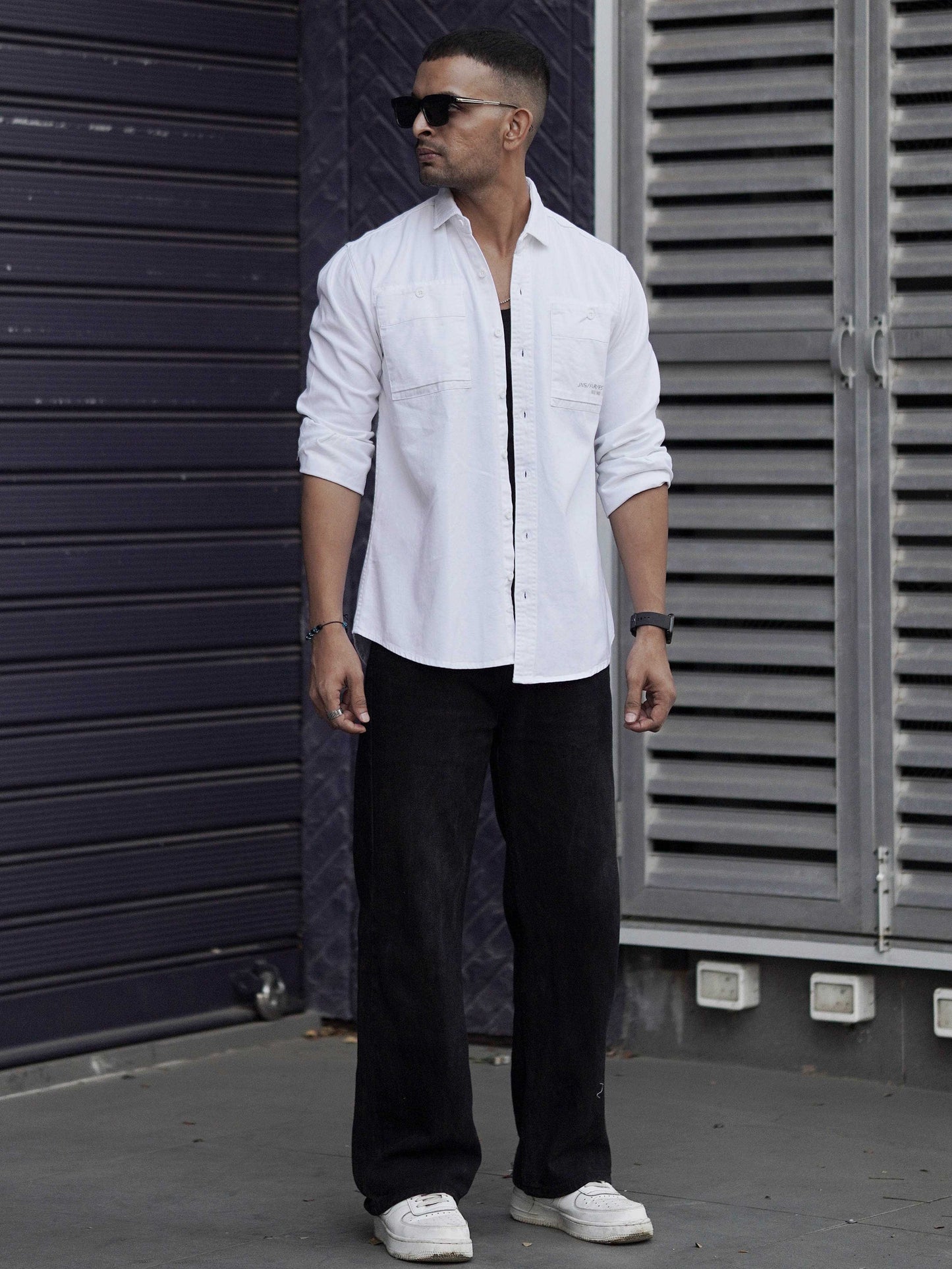 Pearl White Solid Shirt