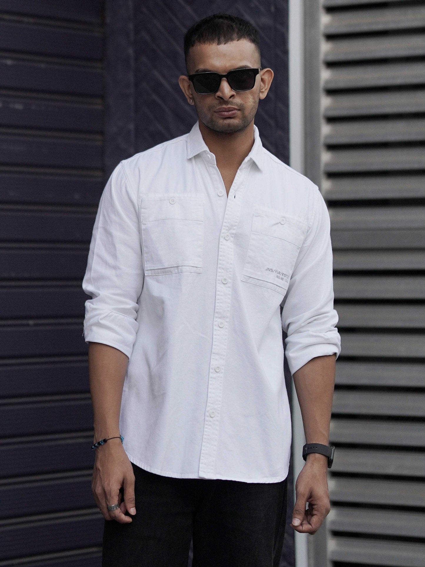 Pearl White Solid Shirt