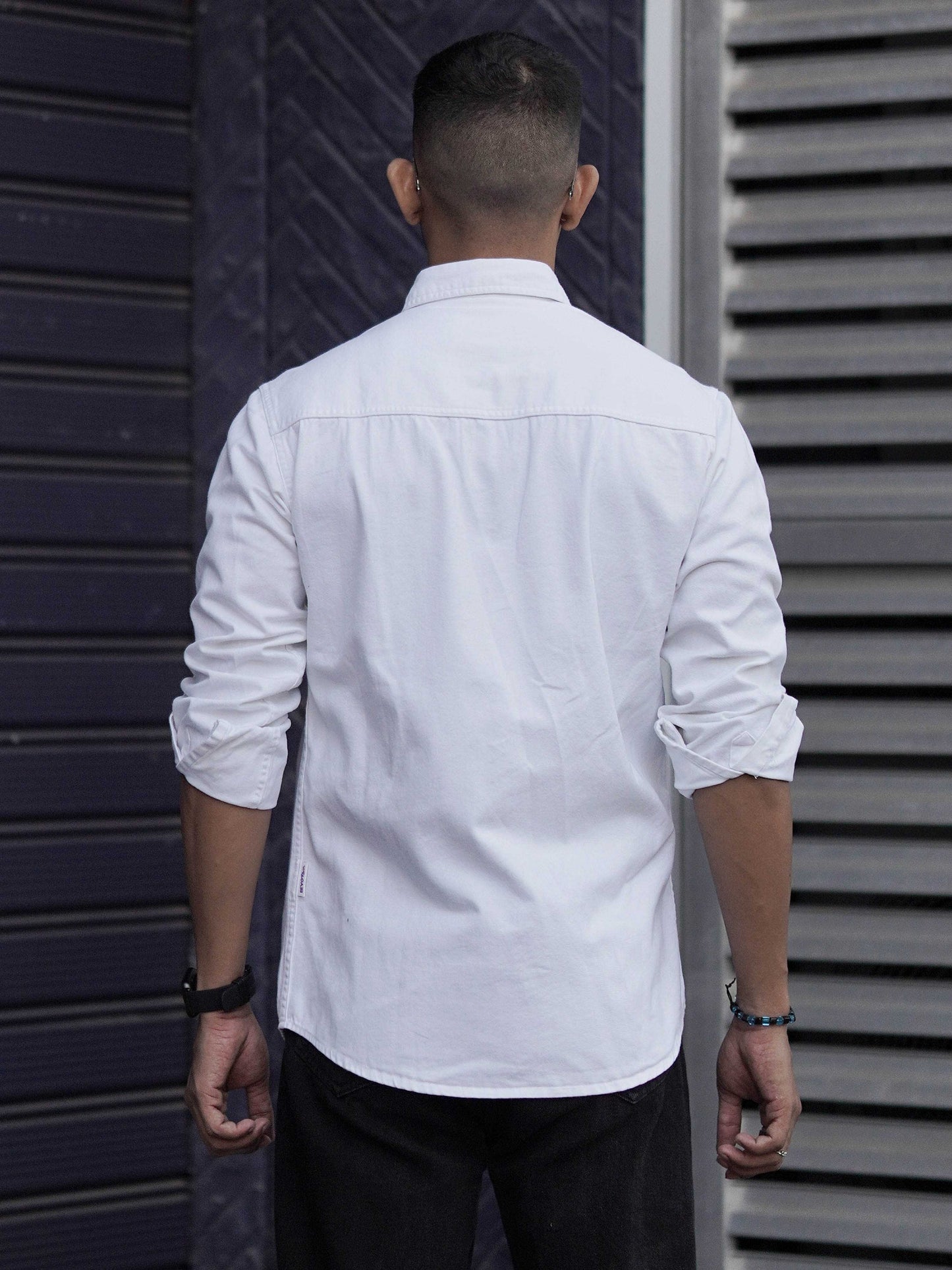 Pearl White Solid Shirt