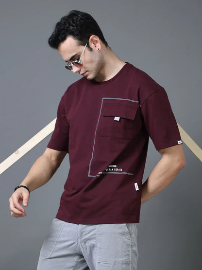 Maroon T Shirt for Men 