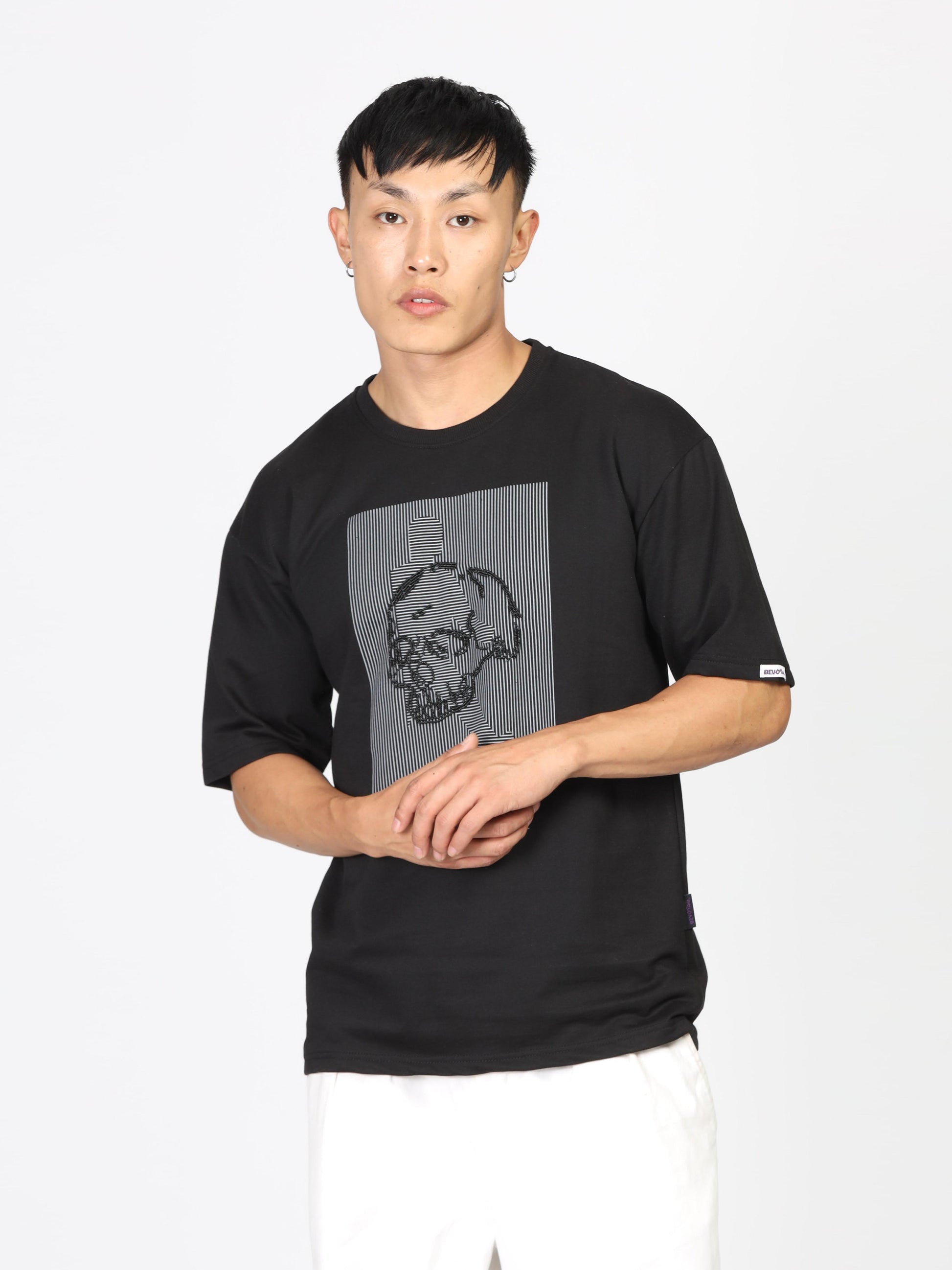 Charcoal Drop Shoulder T Shirt for Men