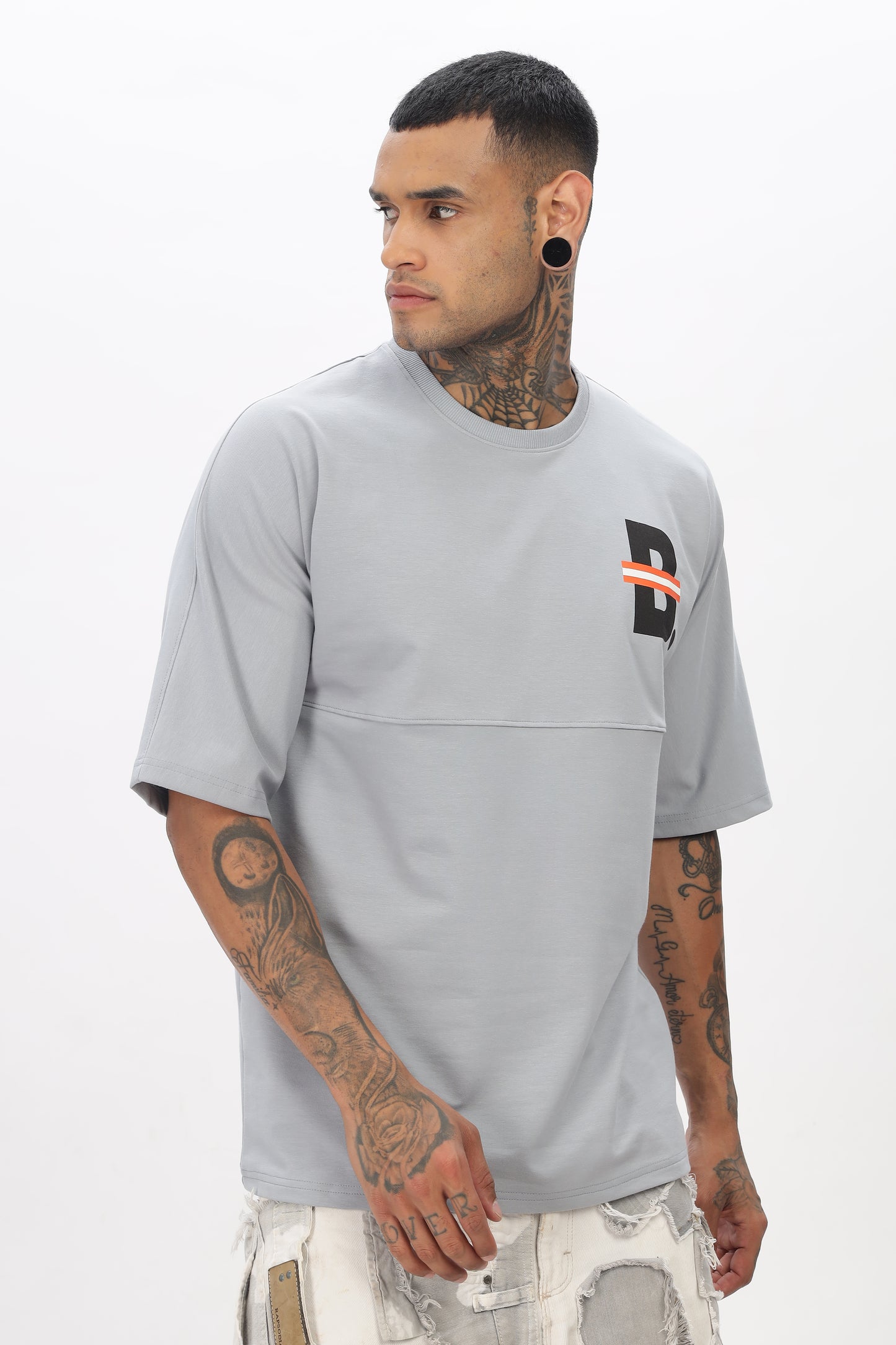 Blue Stylish Drop Shoulder T Shirt For Men