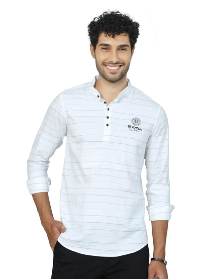 White Kurta Cotton Shirt for Men 