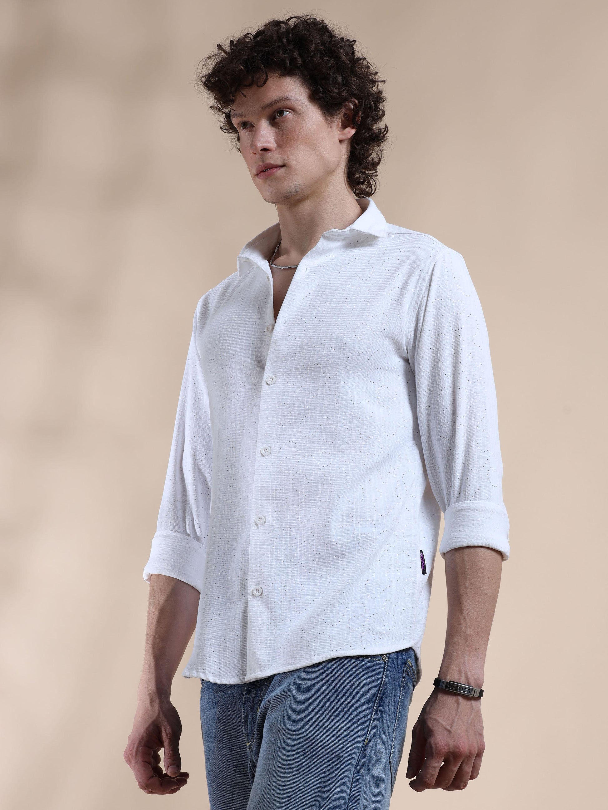 White Breeze Mens Cotton Summer Shirts