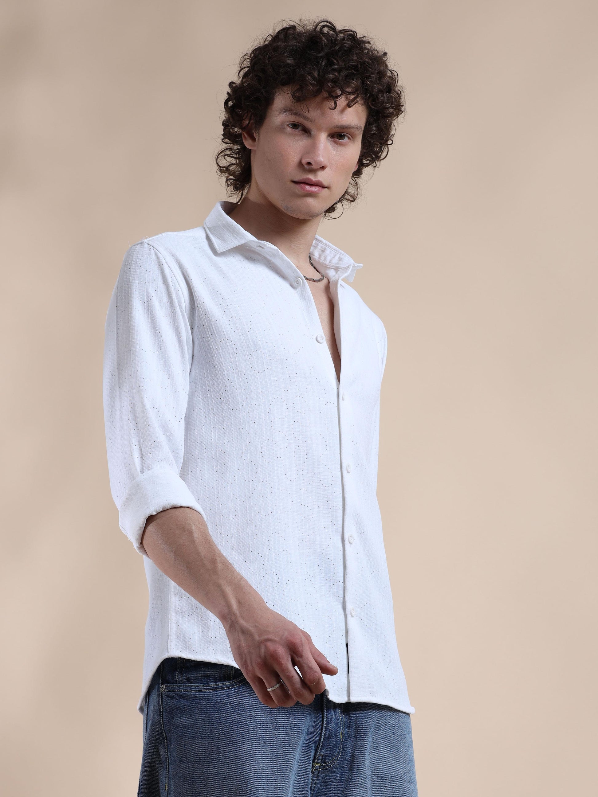 White Breeze Mens Cotton Summer Shirts