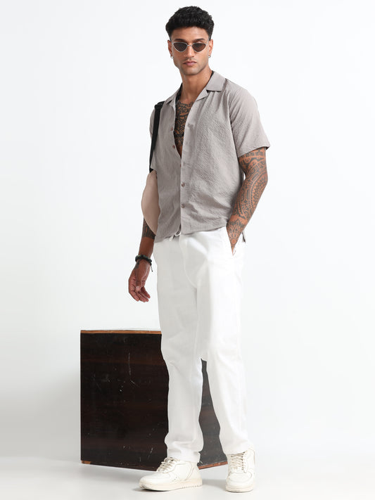 Beige Men's Resort Shirt