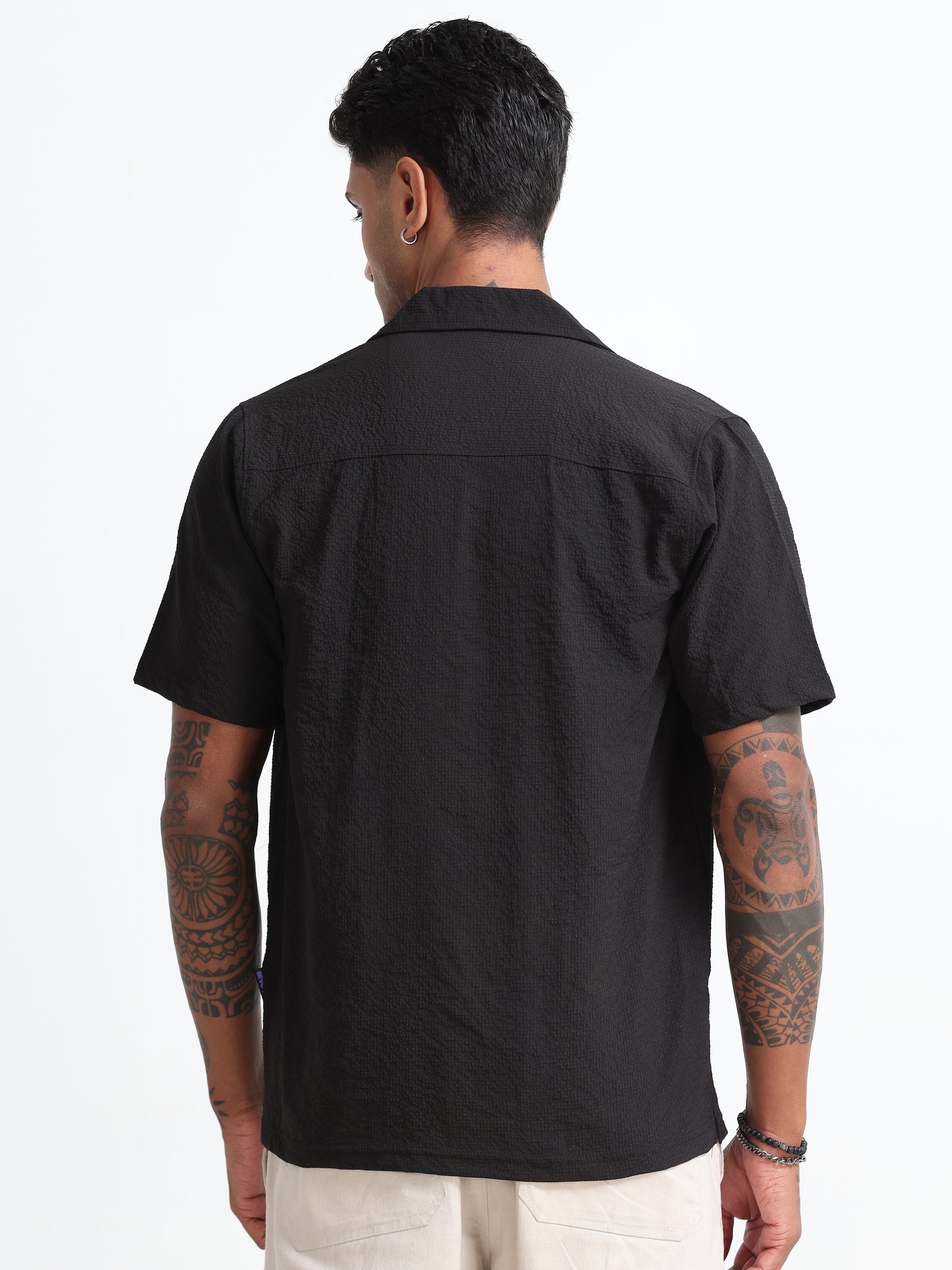 Black Men's Resort Shirt