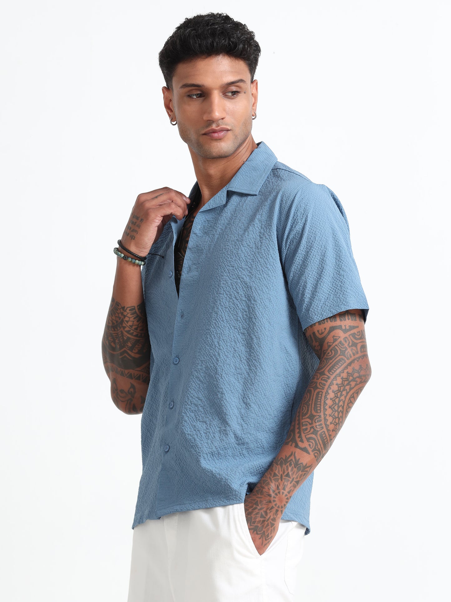 Blue Men's Resort Shirt