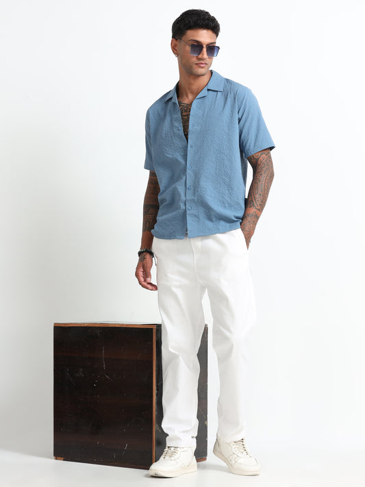 Blue Men's Resort Shirt