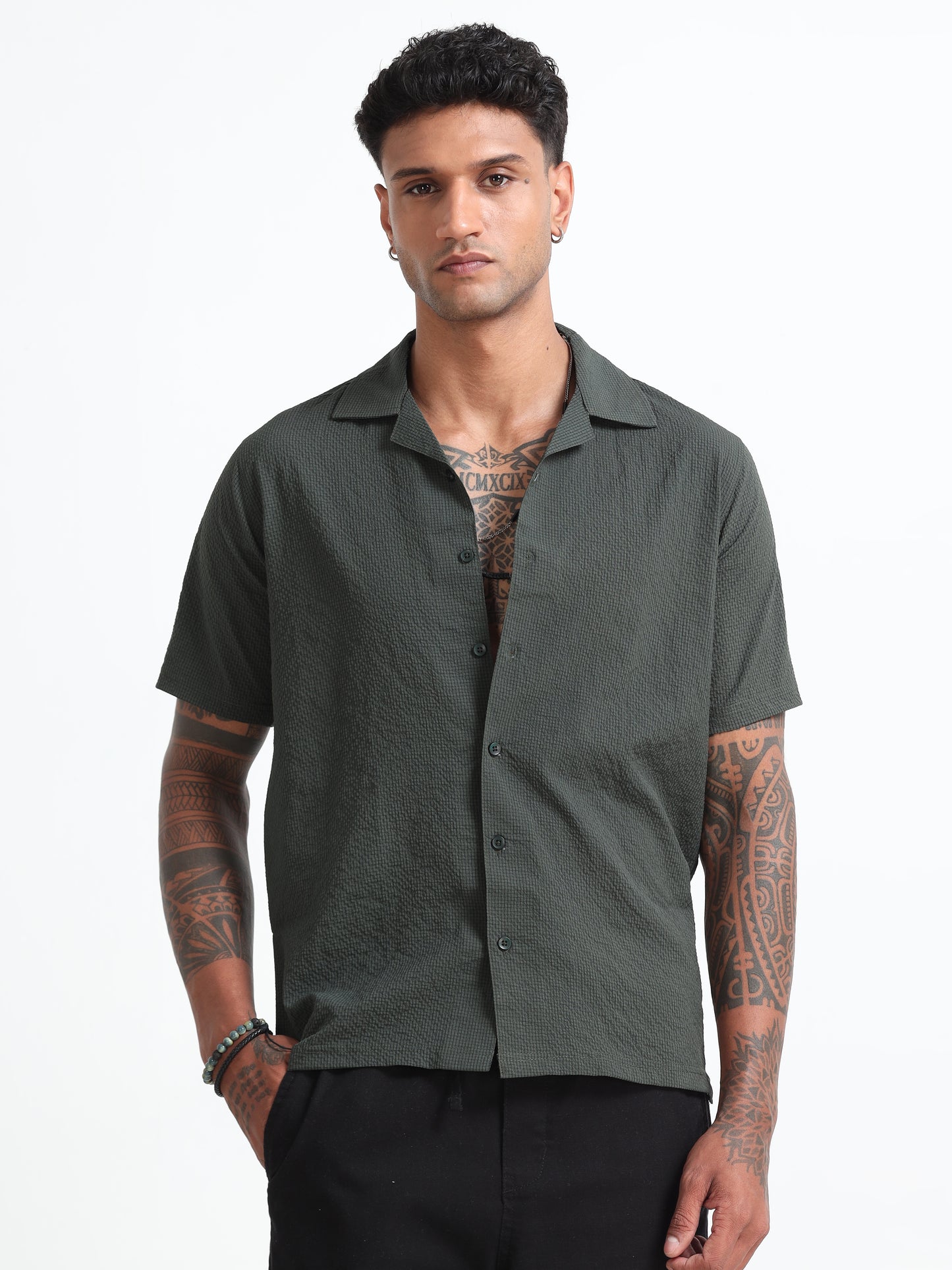 Bottle Green Men's Resort Shirt