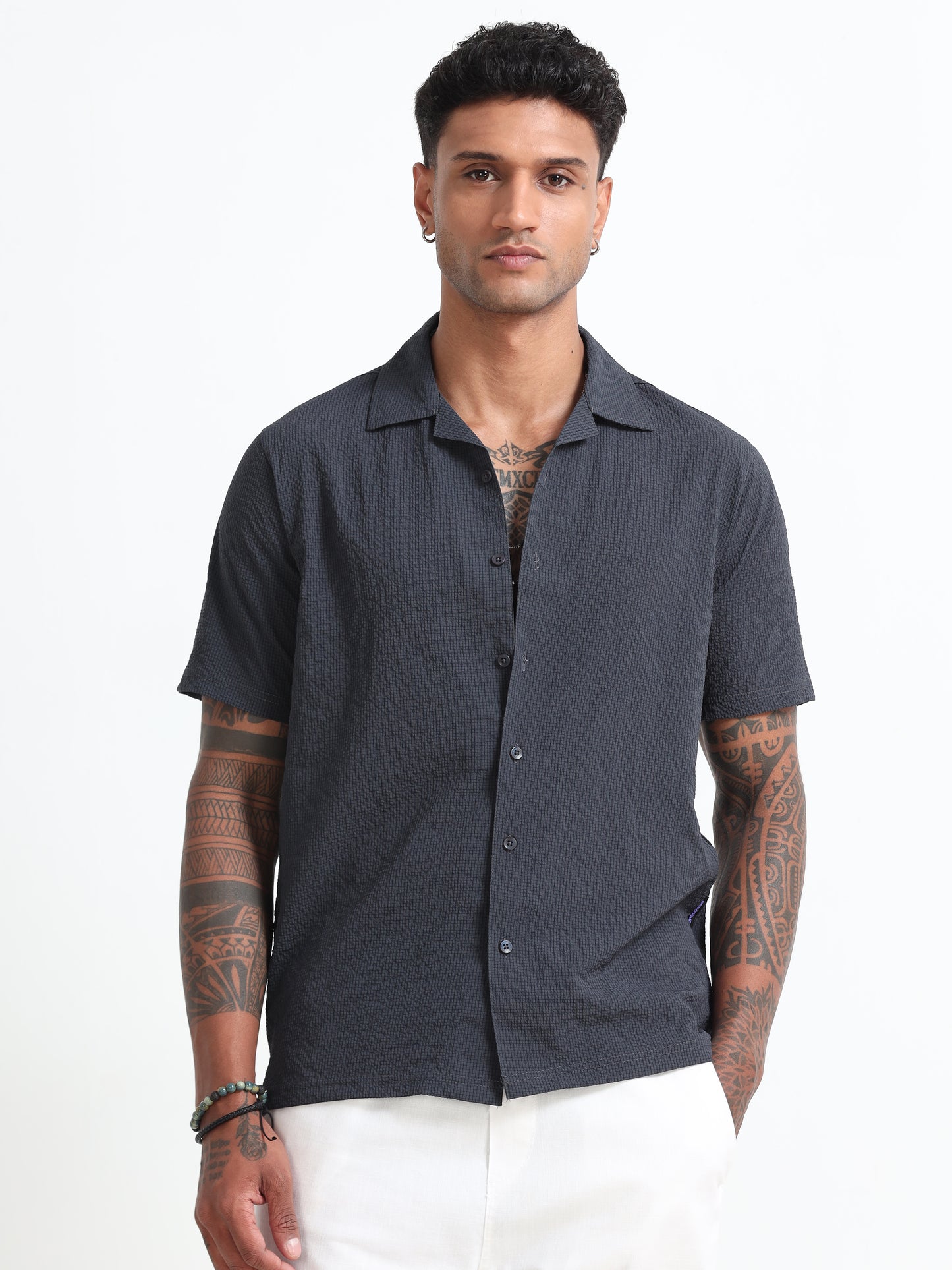 Dark Grey Men's Resort Shirt