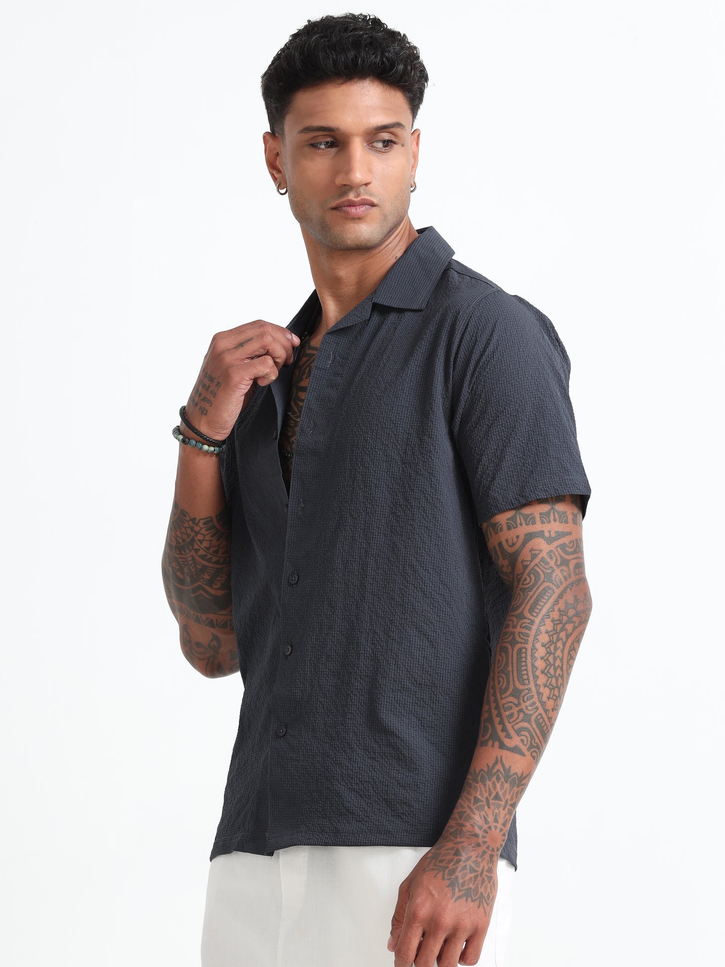 Dark Grey Men's Resort Shirt