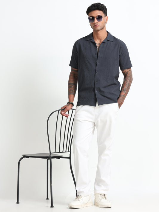 Dark Grey Men's Resort Shirt