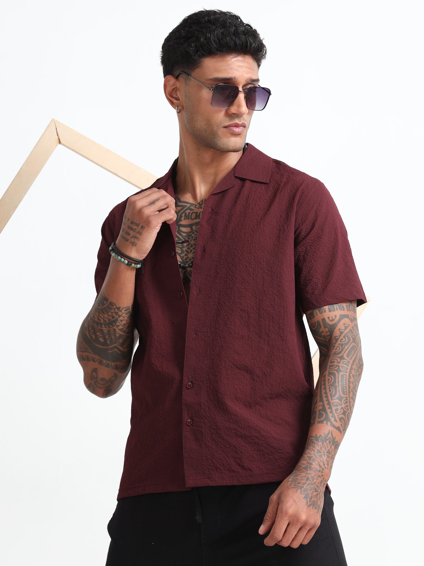 Maroon Men's Resort Shirt