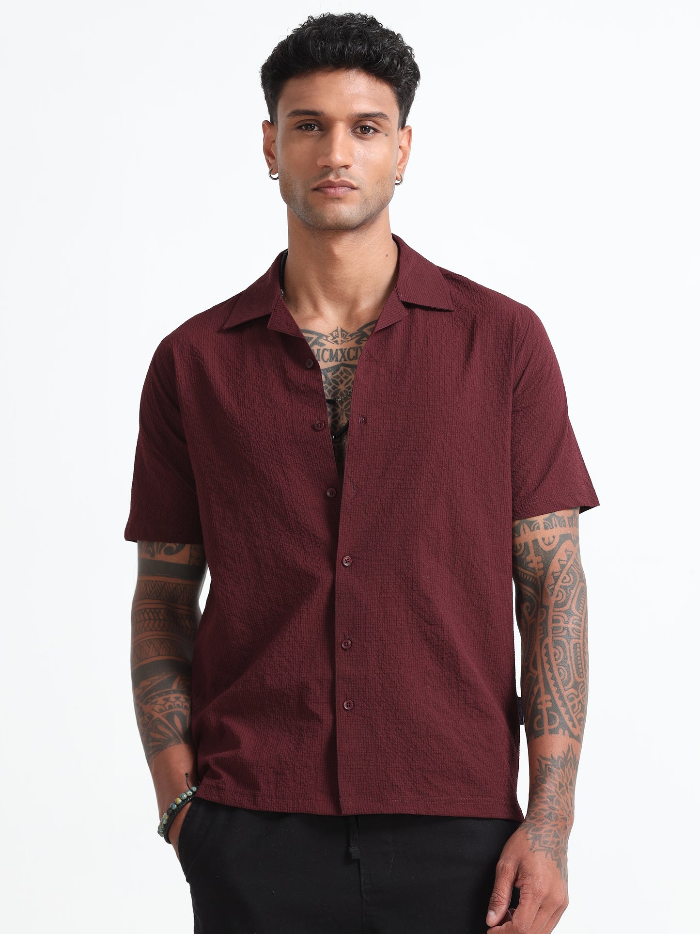 Maroon Men's Resort Shirt