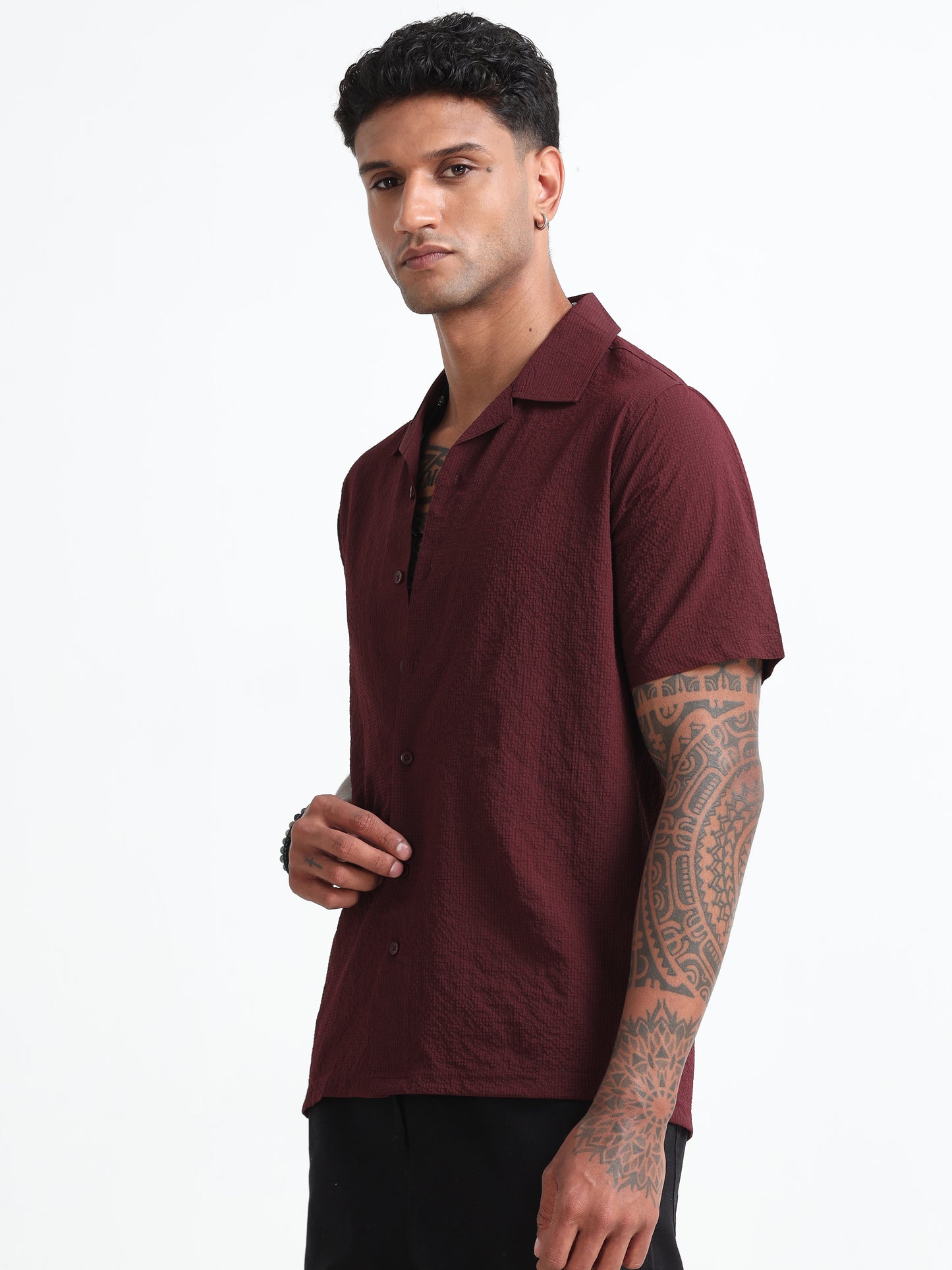 Maroon Men's Resort Shirt