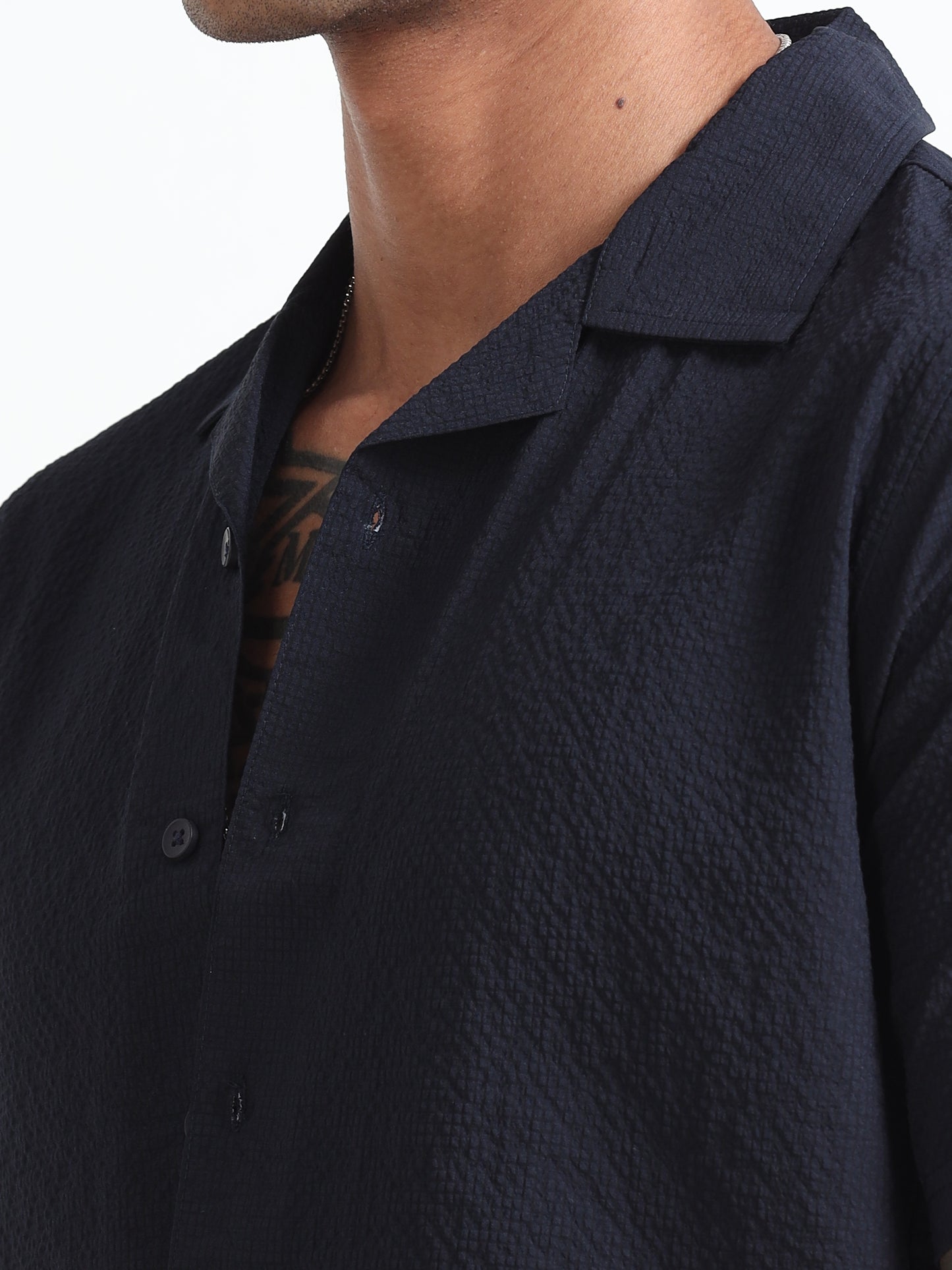 Navy Blue Men's Resort Shirt