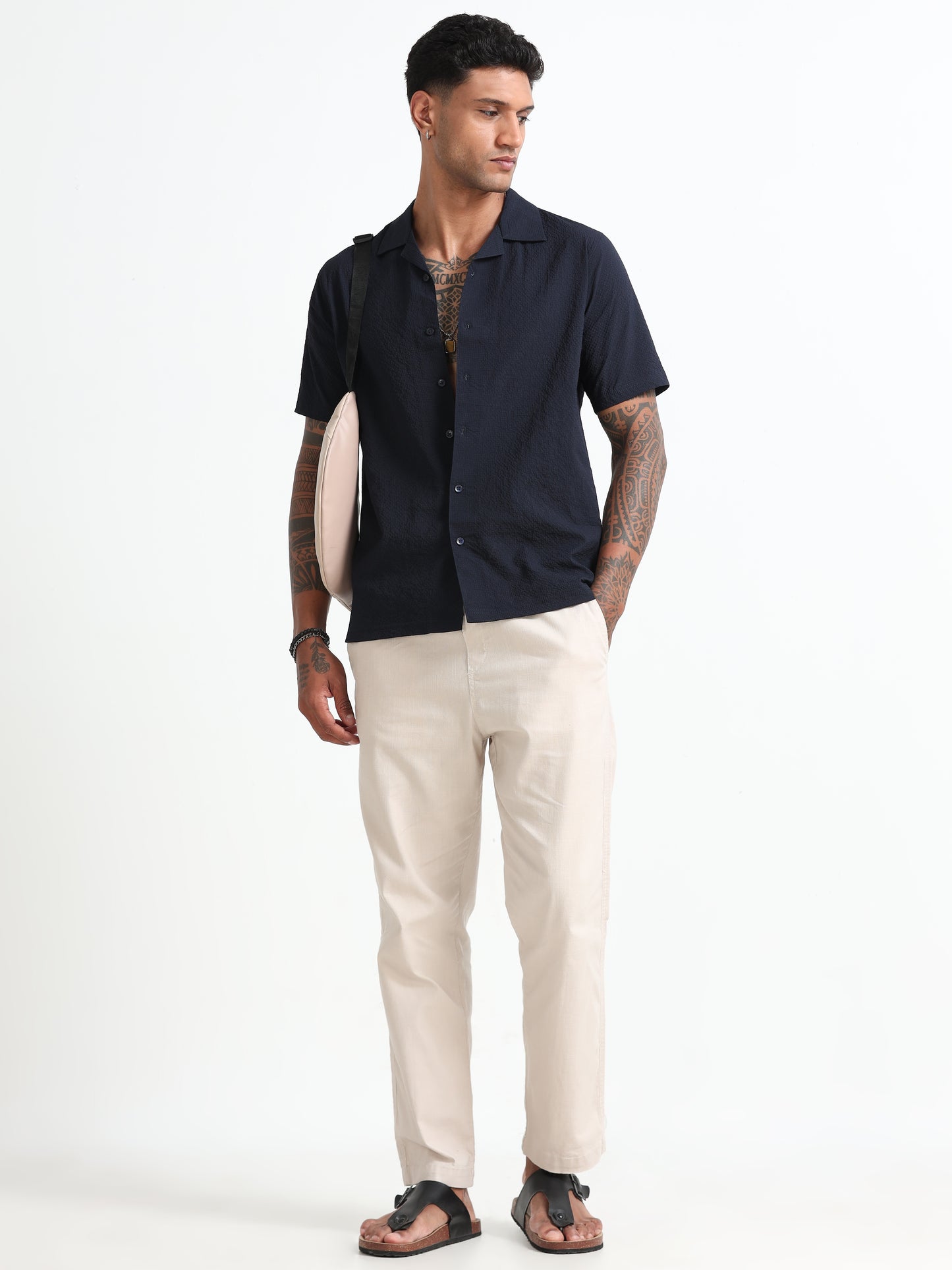 Navy Blue Men's Resort Shirt