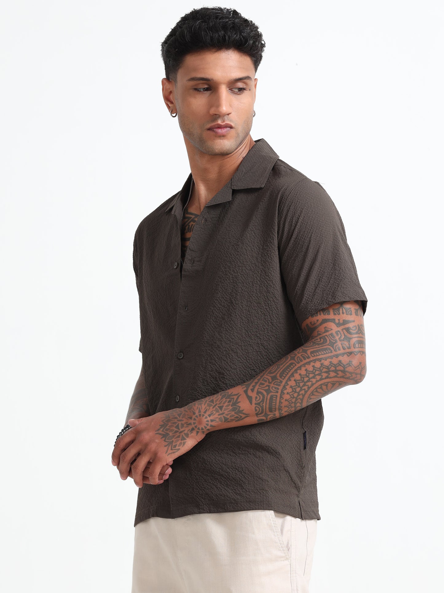 Olive Green Men's Resort Shirt