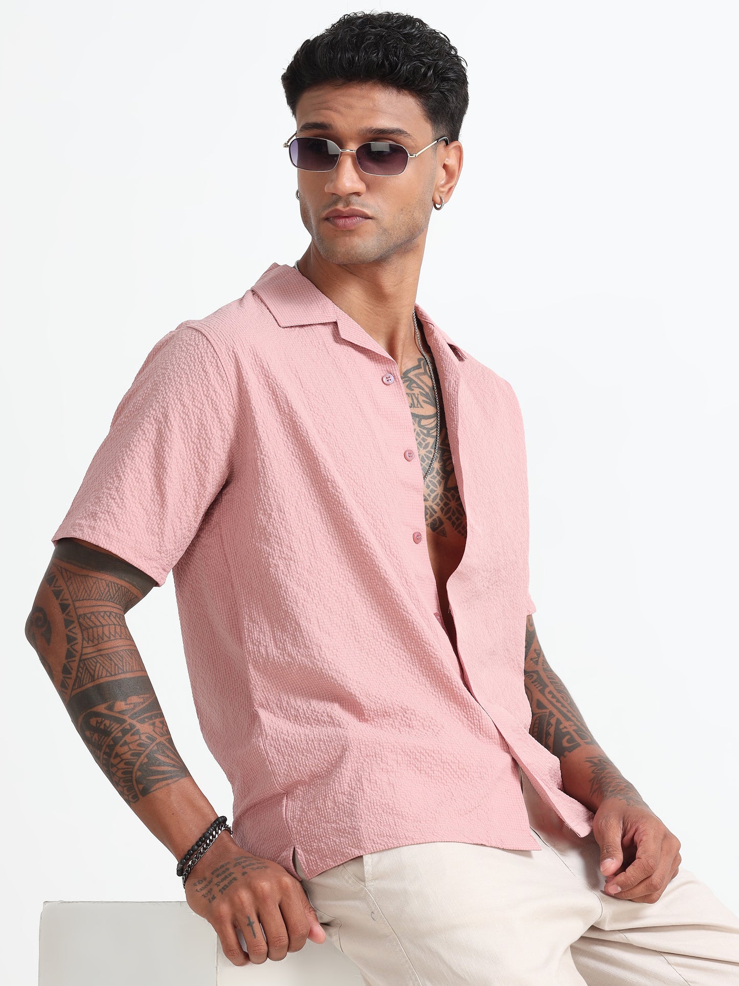 Pink Men's Resort Shirt