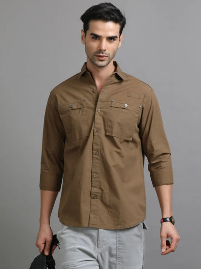 Rustic Brown Elegance Shirt for Men 