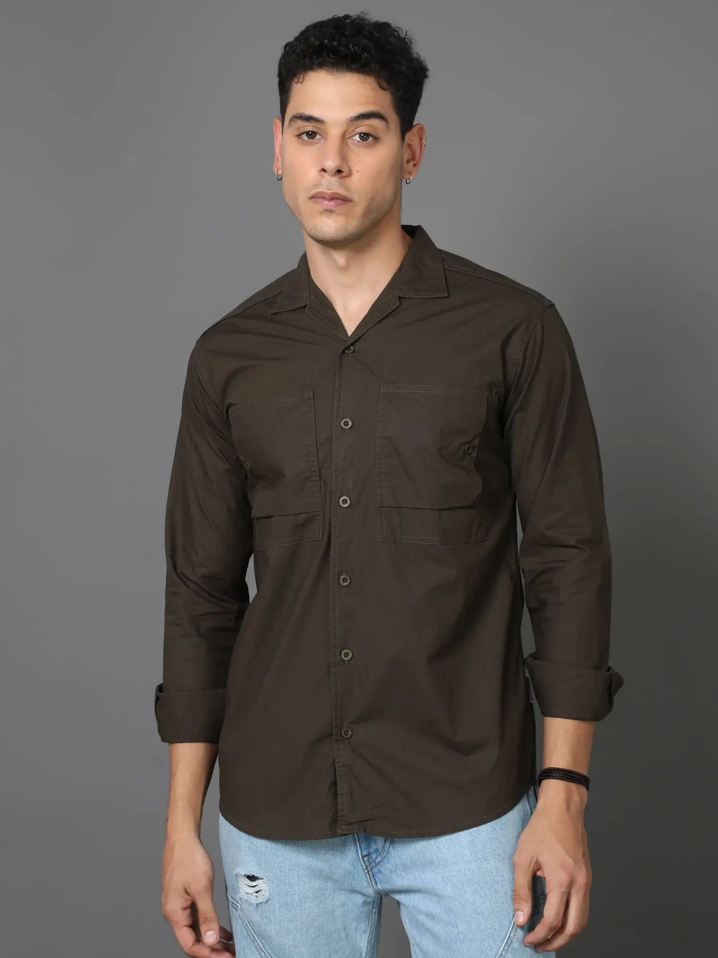 Olive Grove Paper Cotton Shirt