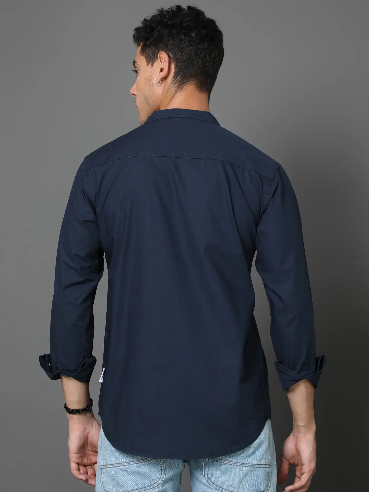 Nautical Elegance Paper Cotton Shirt